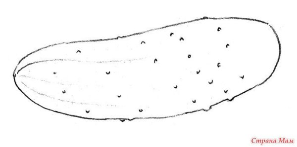 Огурец раскраска