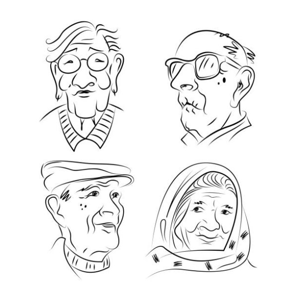 Портрет бабушки карандашом