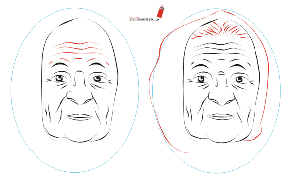 Раскраска бабушка и дедушка