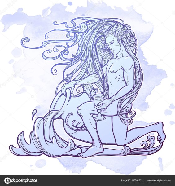 Водолей карандашом