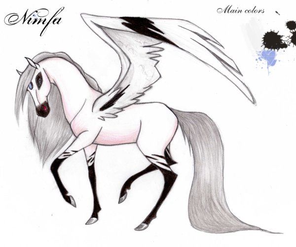 Пегас для срисовки