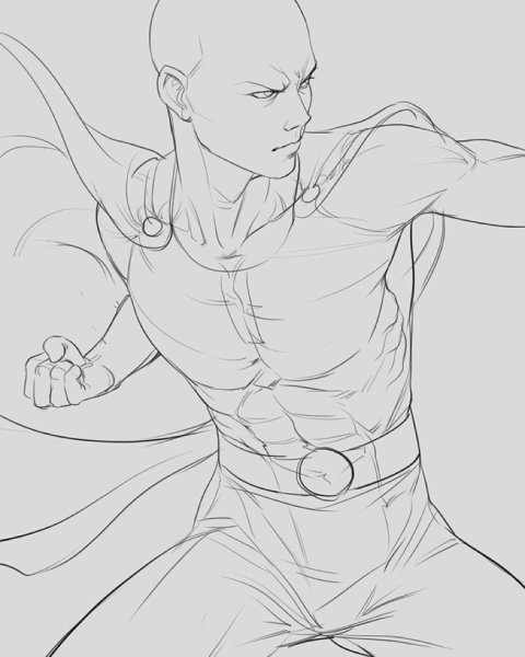 Рисовать аниме Ванпанчмен