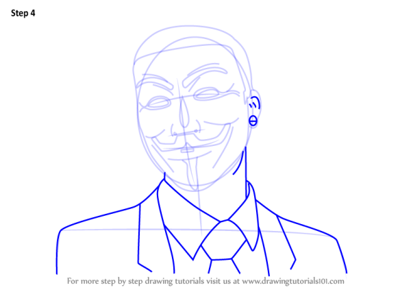 Макет маски Анонимуса