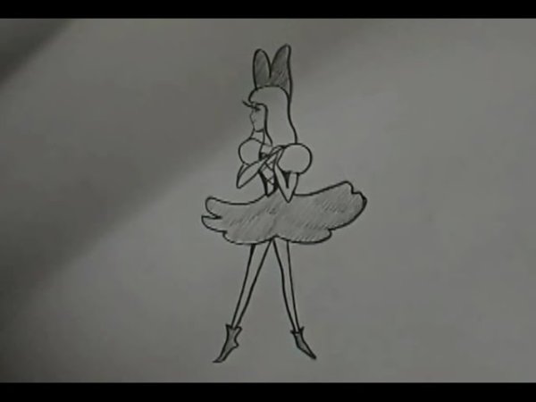 Рисунок Дюймовочки для детей легкие