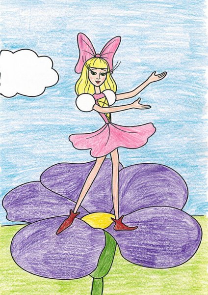 Дюймовочка рисунок