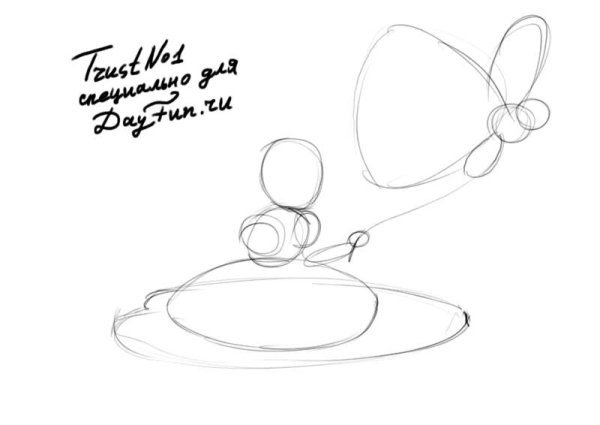 Дюймовочка рисунок пошагово