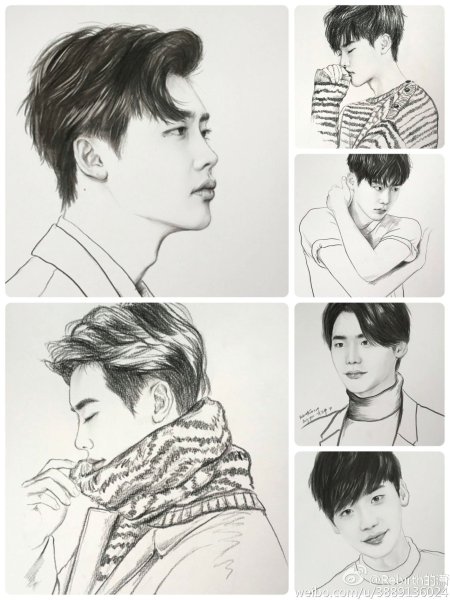 Ли Чон сок арт карандашом