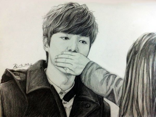 Ли мин Хо рисовать