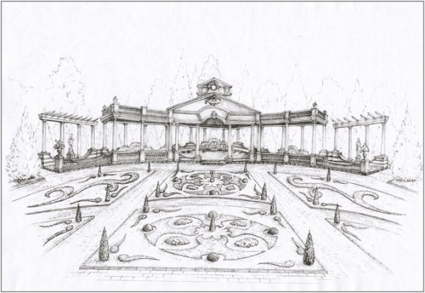 Набросок фонтана