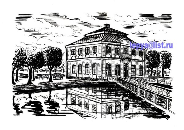 Фонтан рисунок