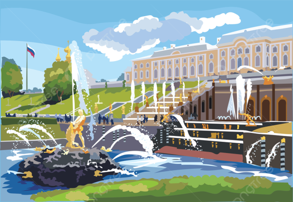 Зарисовка фонтана