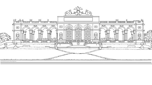 Фонтан карандашом