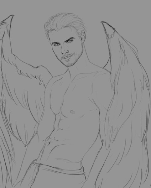 Сверхъестественное рисунки для срисовки Кастиэль