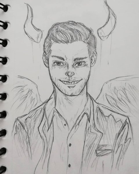 Кастиэль из сверхъестественного рисунок