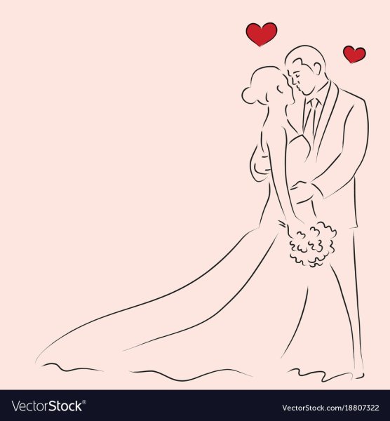 Рисунки карандашом на свадьбу для начинающих