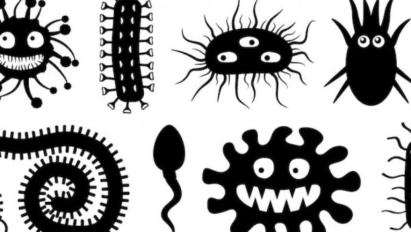 Микробы для раскрашивания детям