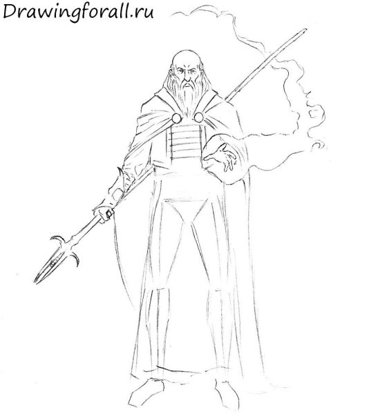 Поэтапное рисование мага