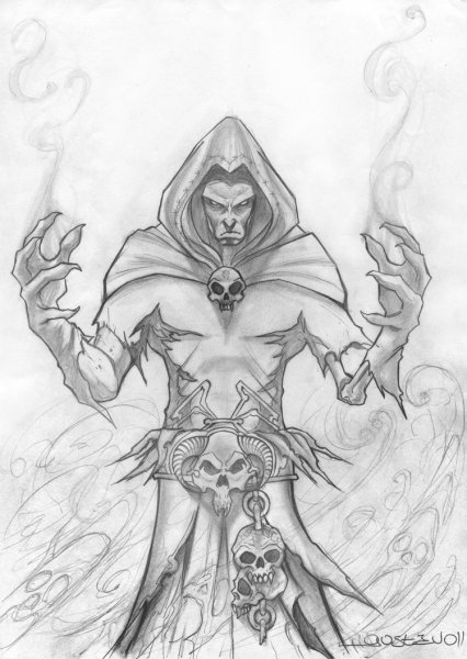 Срисовать девушка воин