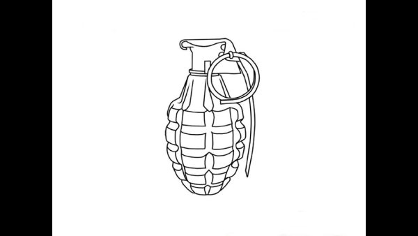 Трафарет гранаты