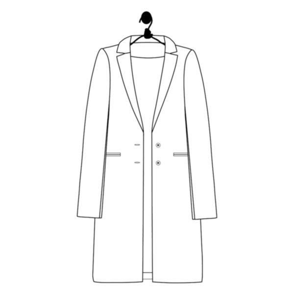 Трафарет пальто для рисования