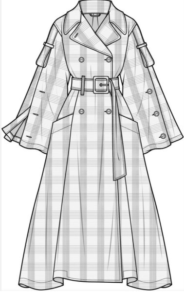 Пальто набросок