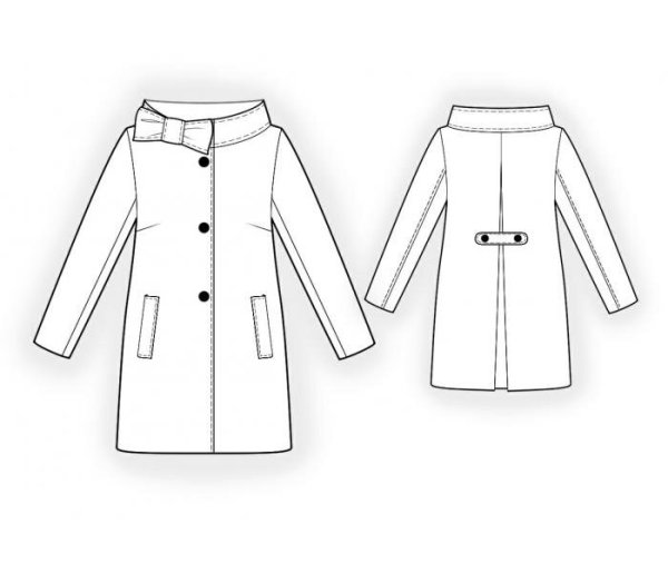 Эскиз пальто женского