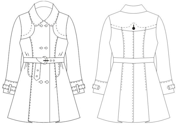 Верхняя одежда раскраска