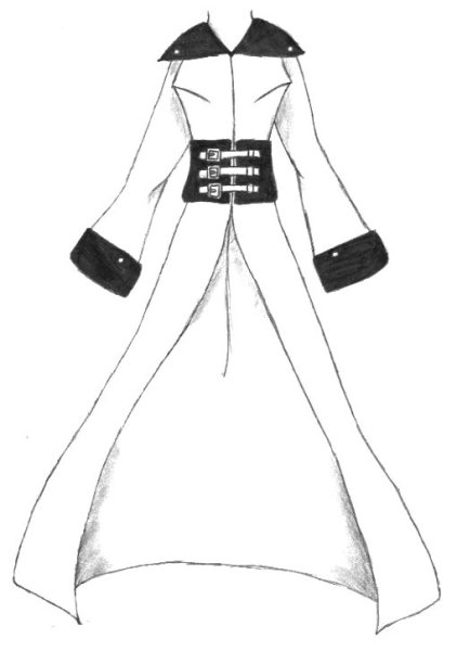 Плащ карандашом