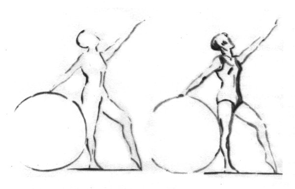 Скульптура древней Греции дискобол рисунок