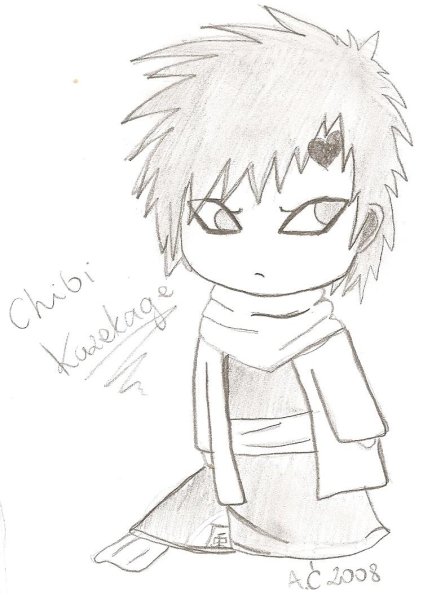 Чиби Гаара нарисовать