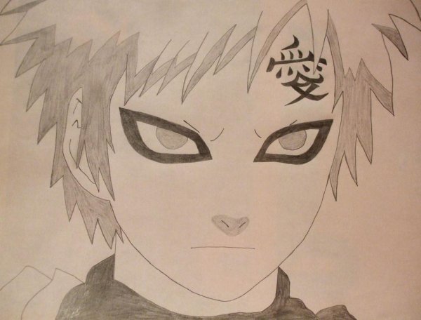 Гаара и Наруто нарисовать