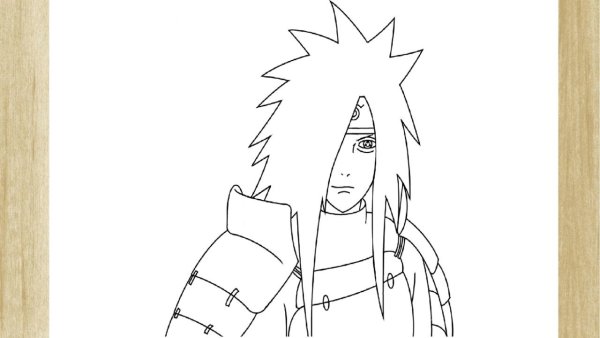Джирайя Наруто черно белый