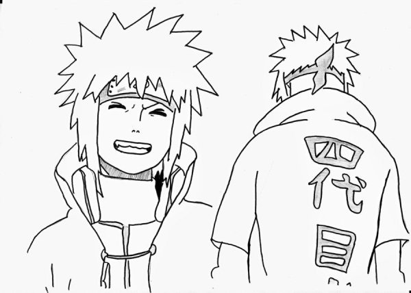 Минато Хокаге для срисовки