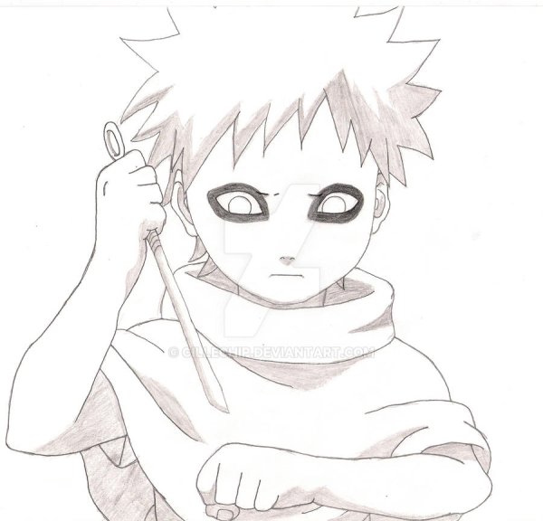 Гаара Чиби раскраска