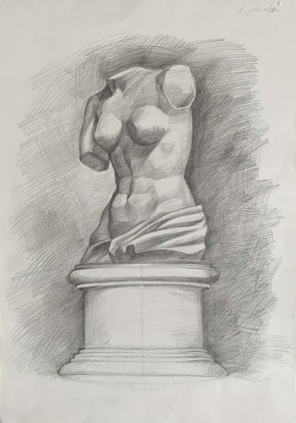 Построение гипсовой головы Гаттамелаты