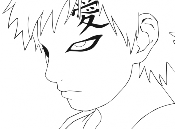 Раскраски аниме Наруто Гаара