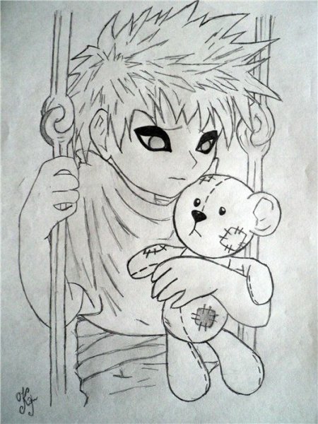 Рисунок Гаары в детстве