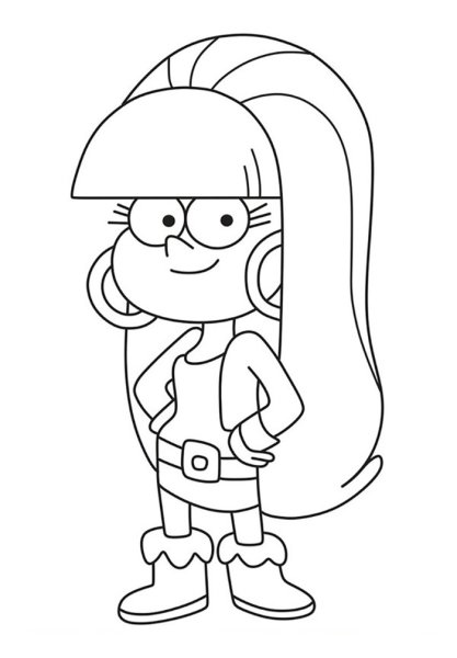 Раскраски для девочек Гравити Фолз Пасифика