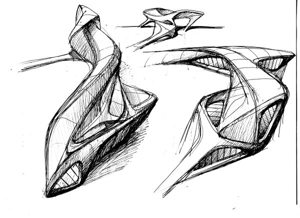 Заха Хадид скетчи