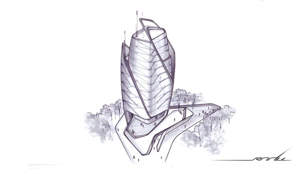 Заха Хадид архитектура Наброски