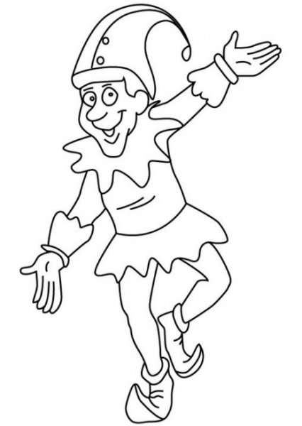 Шут раскраска для детей