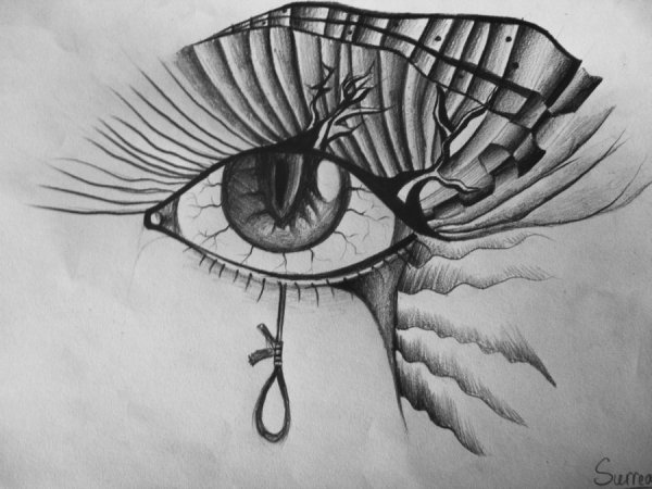 Сюрреализм карандашом легкие