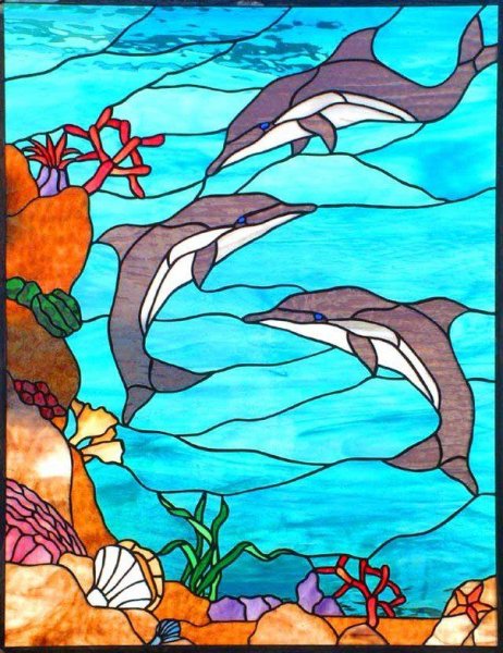 Витраж подводный мир