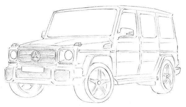 Раскраска Мерседес Гелендваген g63 AMG
