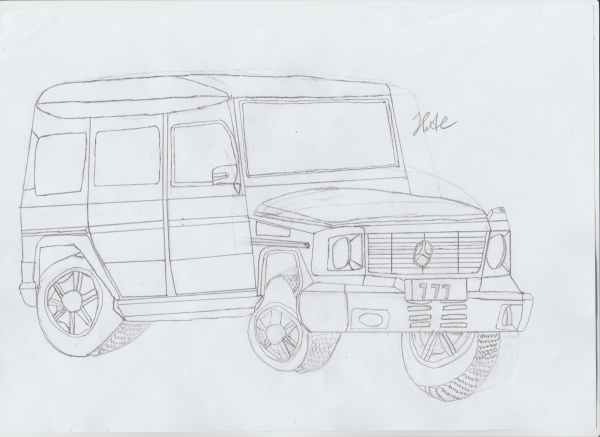 Раскраска Мерседес Гелендваген g63