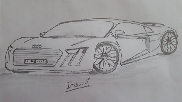 Нарисовать Ауди р8