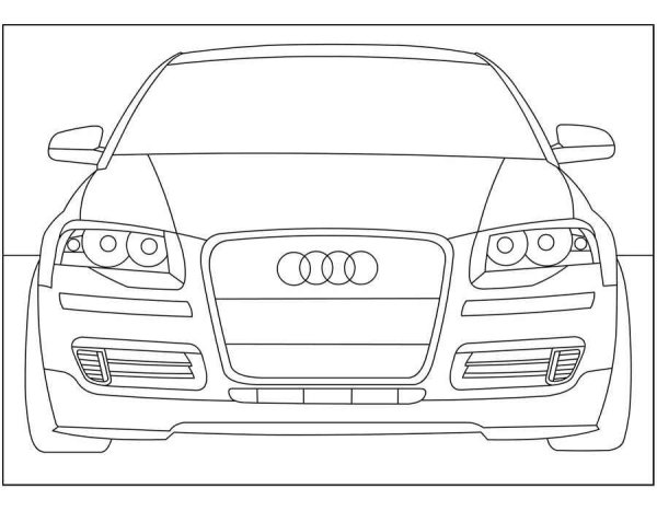 Раскраска машины Ауди а6 с6