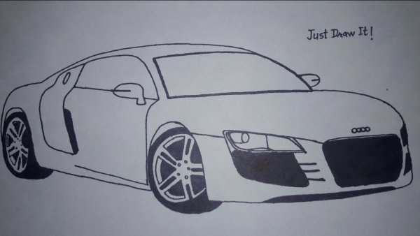 Ауди р8 карандашом