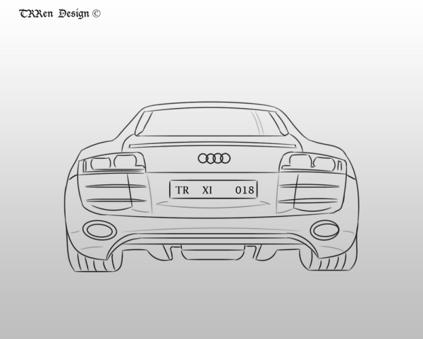 Ауди спереди рисунок