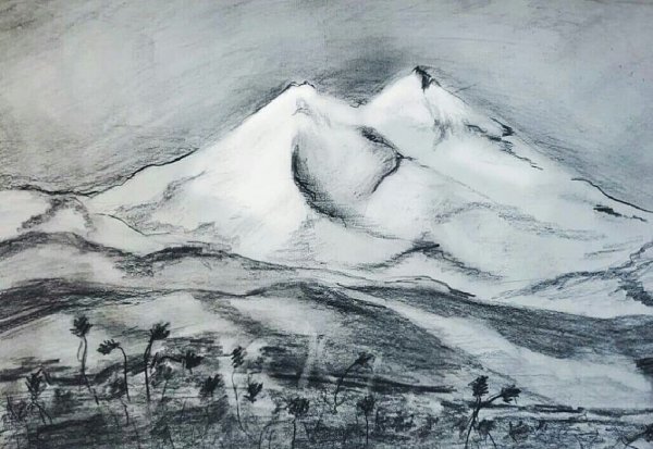 Гора Эльбрус Графика